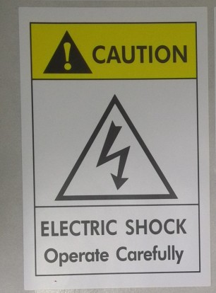 100PCS 90 * 60mm   ¡  ID ƼĿ   Ͽ /100pcs  90*60mm caution electric shock operate carefully warning labels  warning signs secu